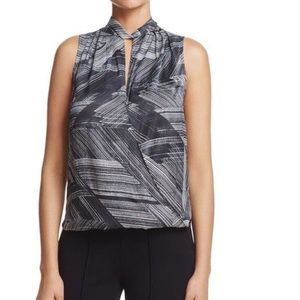 Kenneth Cole Printed Crossover Top